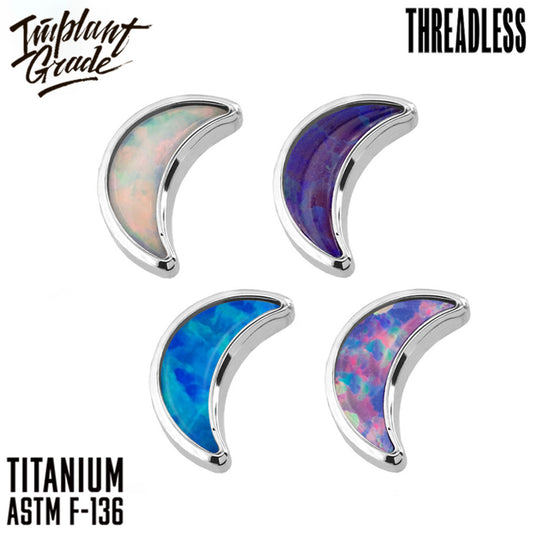 Threadless Half moon opal top