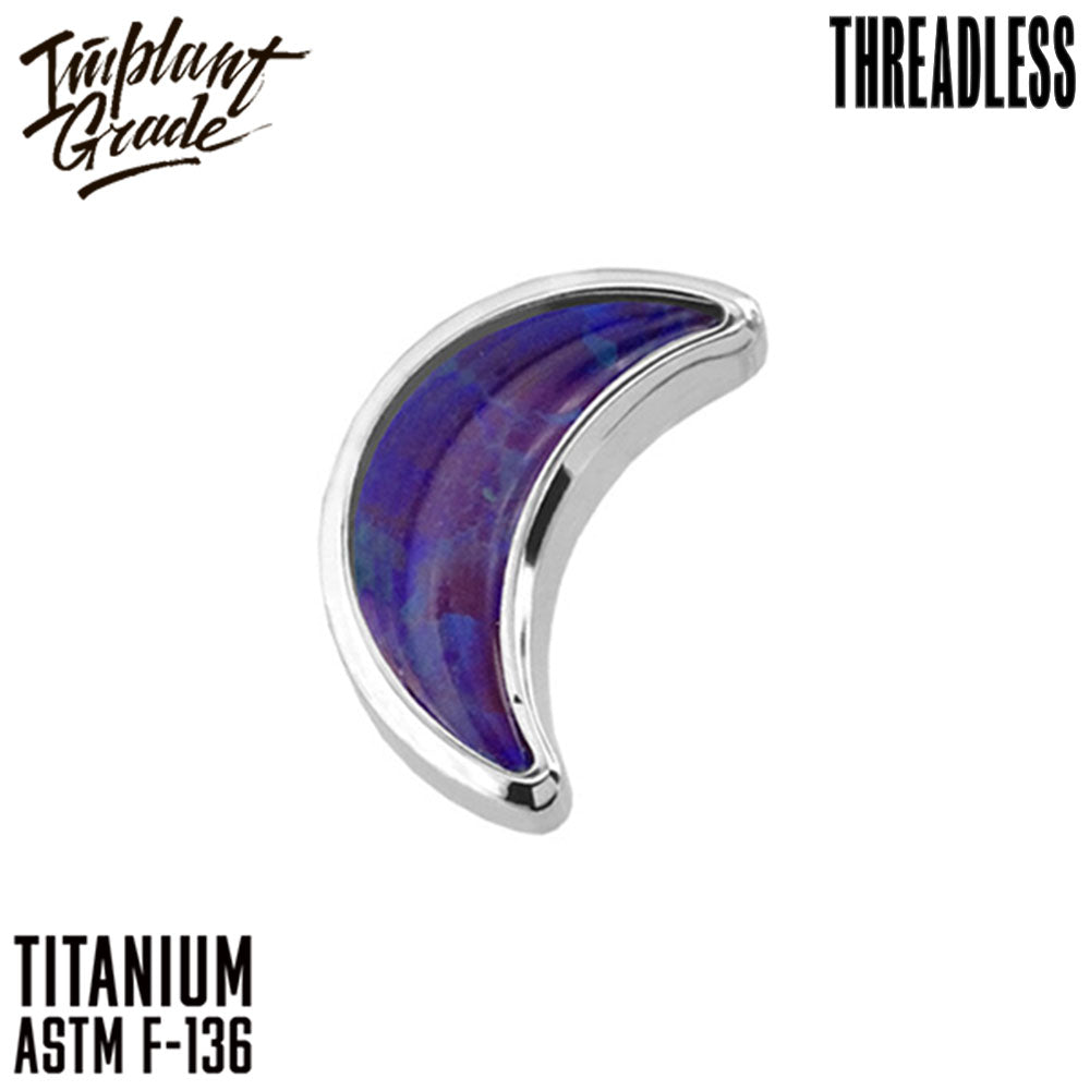 Threadless Half moon opal top