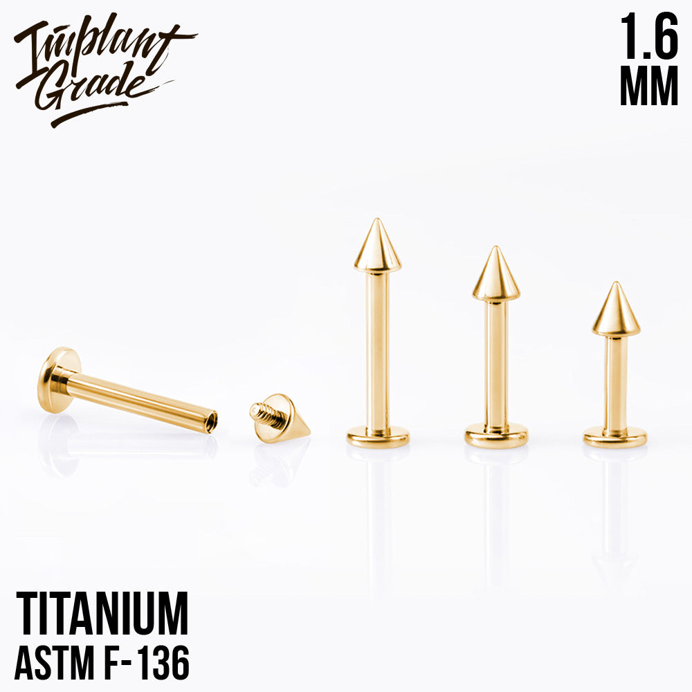Gold Labret Cone 1.6 (14 G)