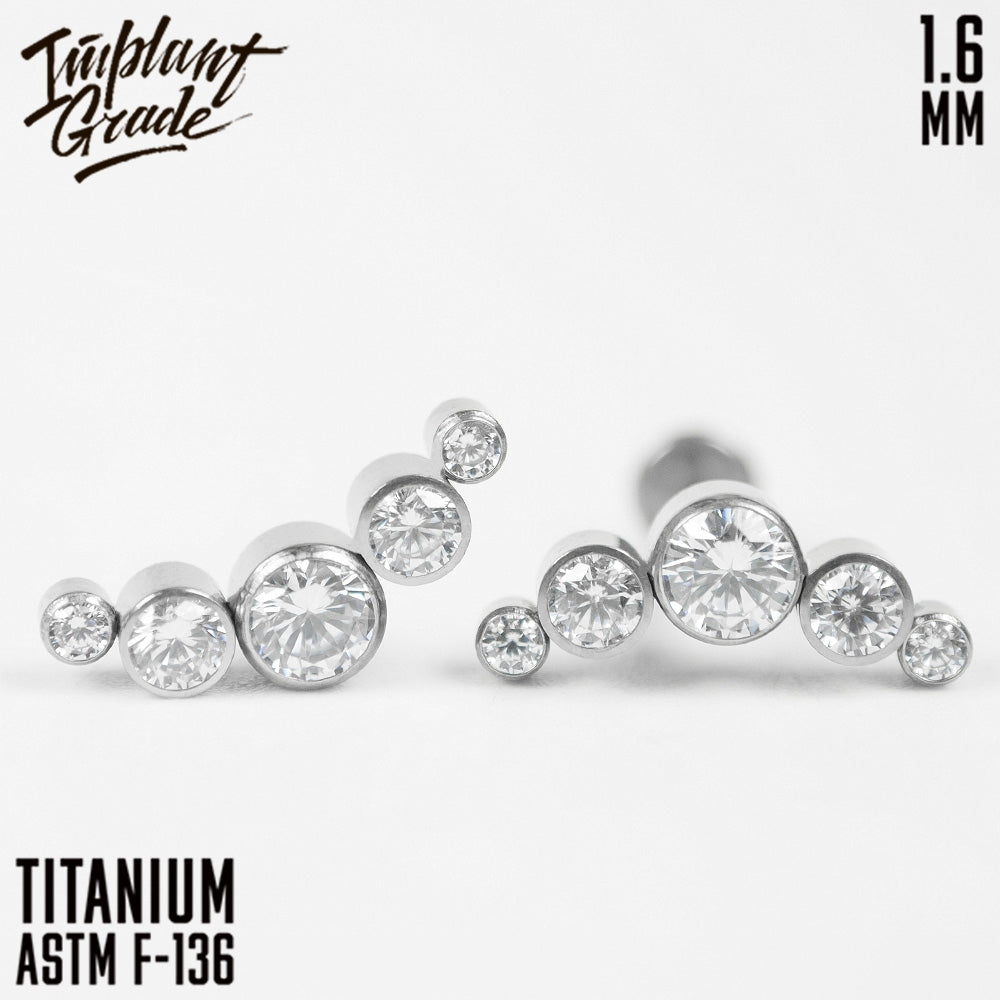 5 Stones Crystal Cluster 1.6