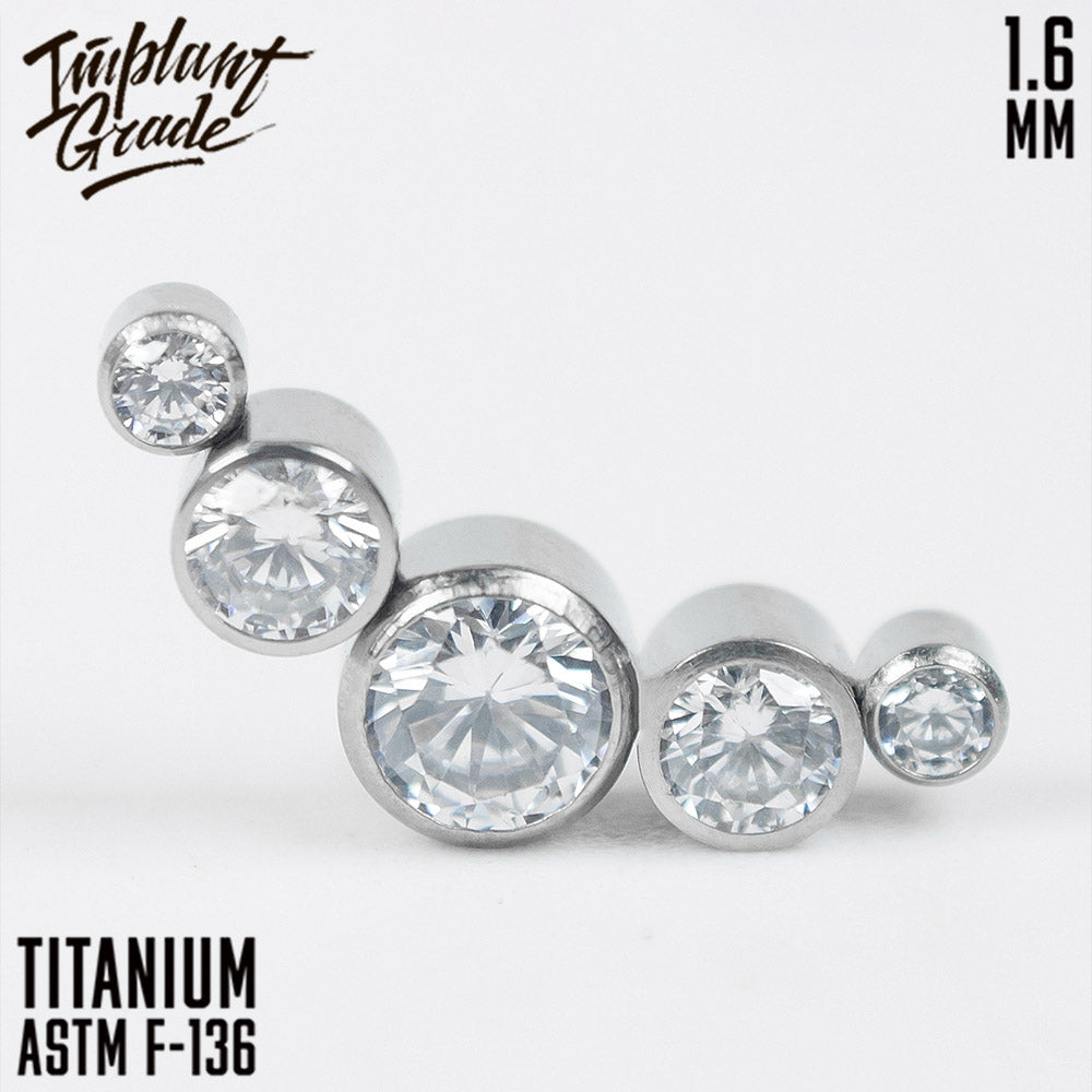 5 Stones Crystal Cluster 1.6