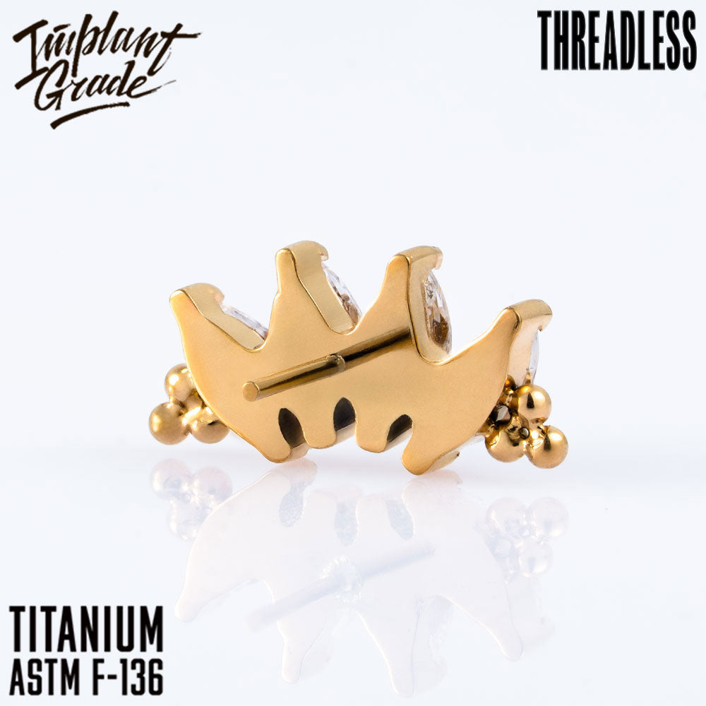 Threadless 4 Stones Bead Marquise Cluster