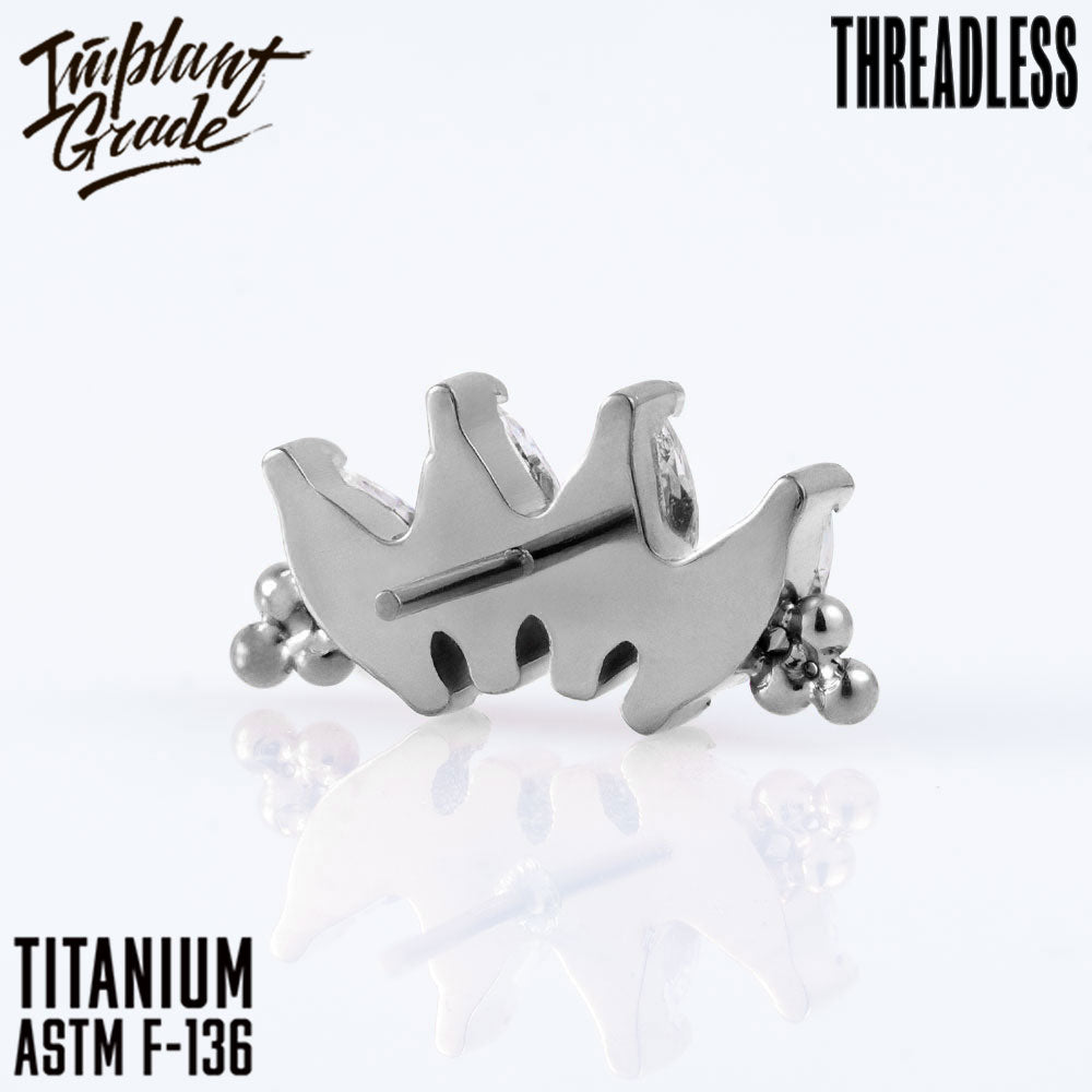 Threadless 4 Stones Bead Marquise Cluster