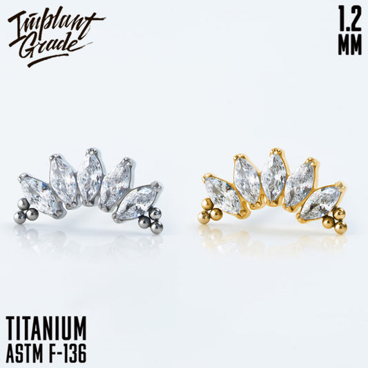 5 Stones Bead Marquise Cluster 1.2