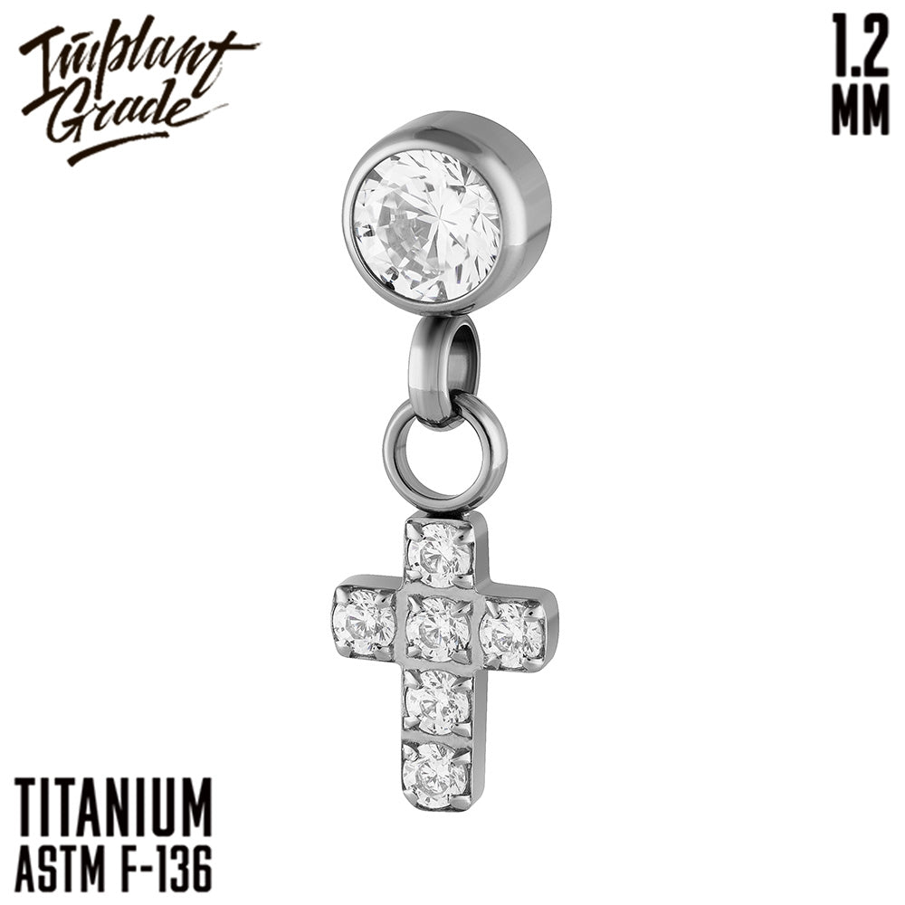 Pendant diamond cross top 1.2