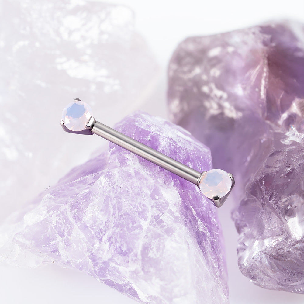 Threadless CZ Nipple Bar 1.6 (16 G)