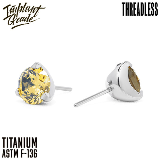 Threadless three prong set Yellow top