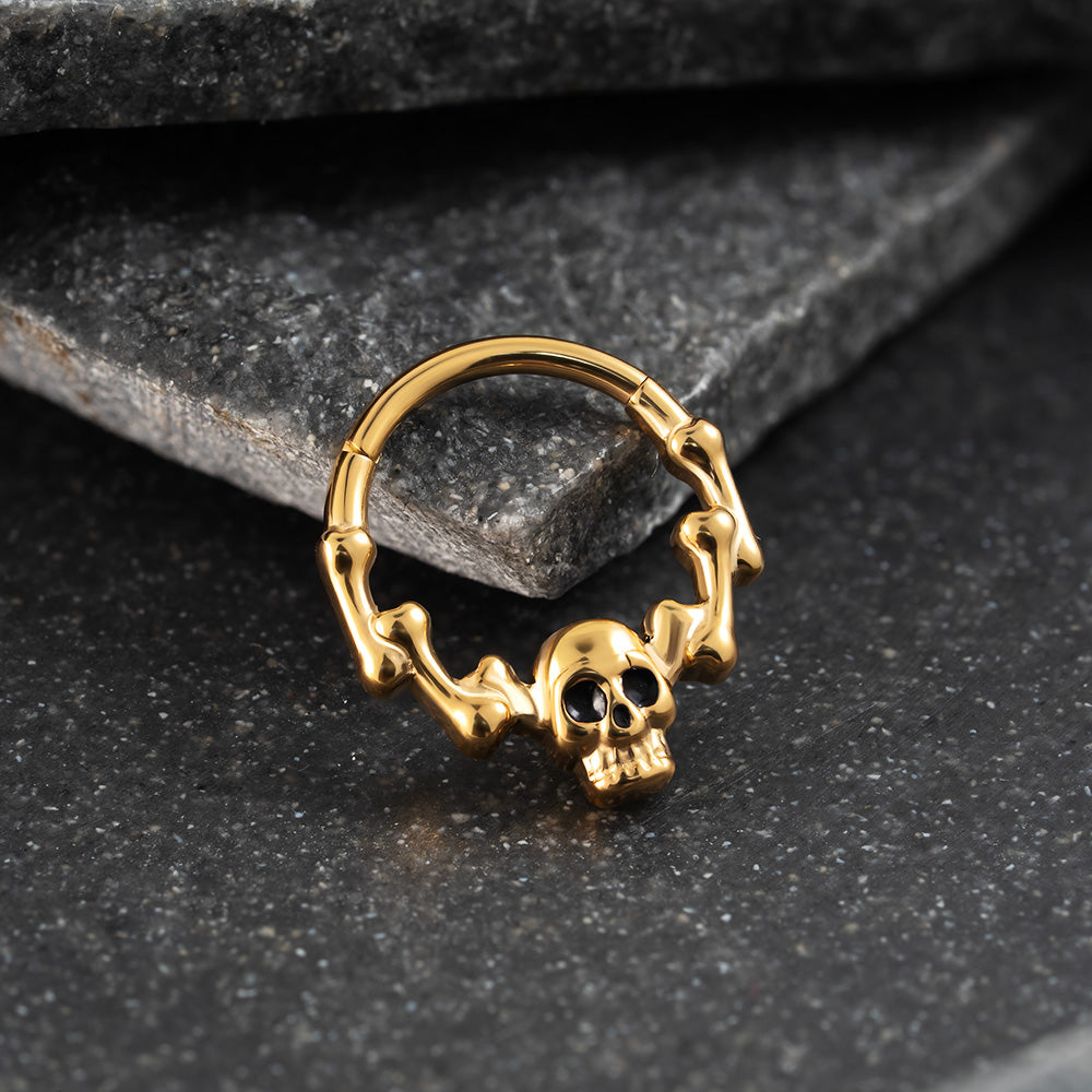 Skull Hinged Segment Ring 1.2 (16 G)