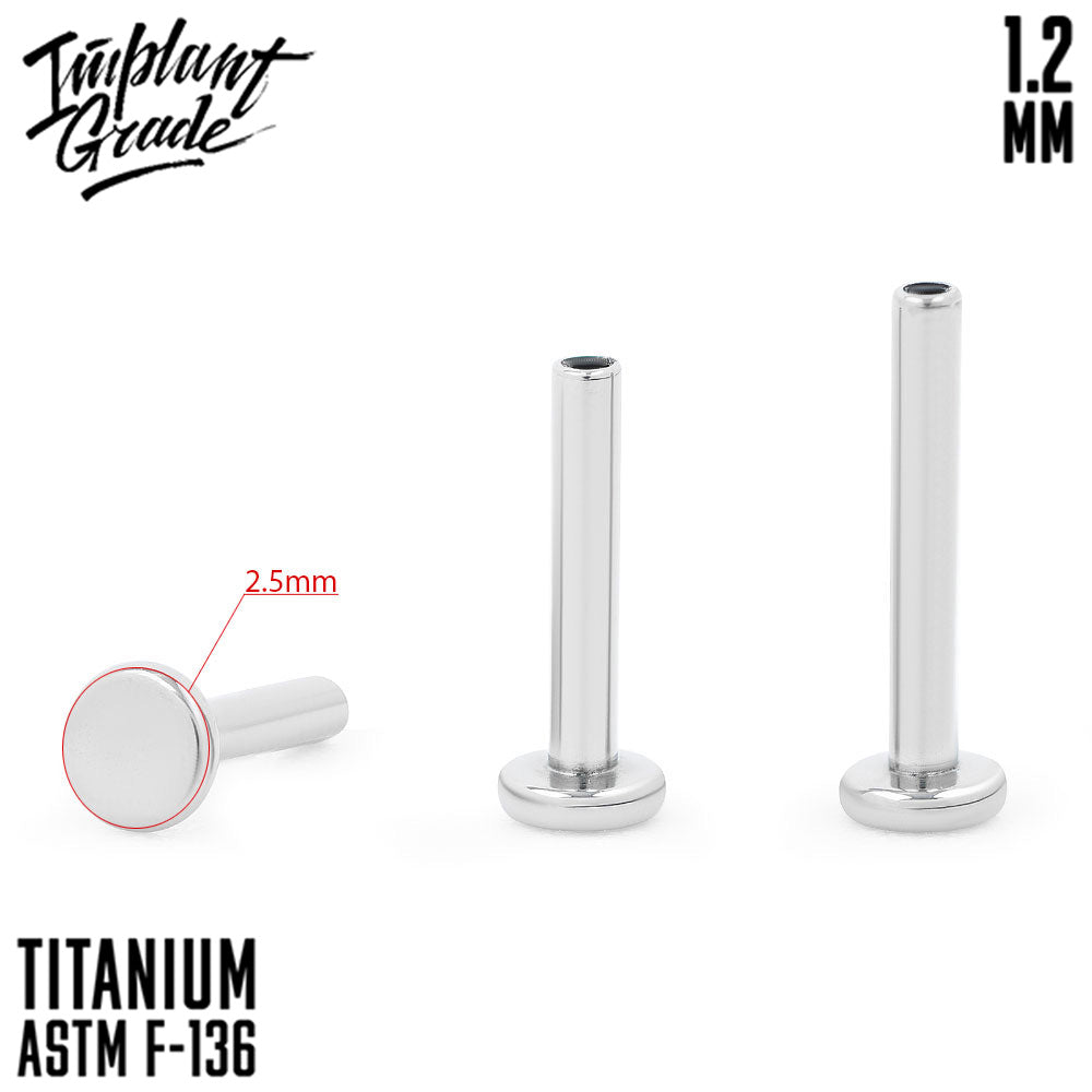 Labret post MINI 1.2 (16 G) base 2.5 mm
