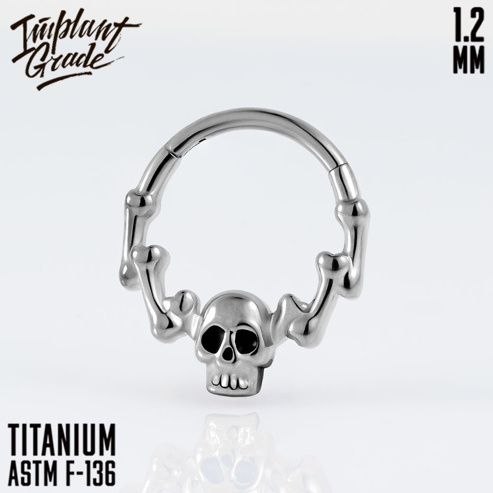 Skull Hinged Segment Ring 1.2 (16 G)