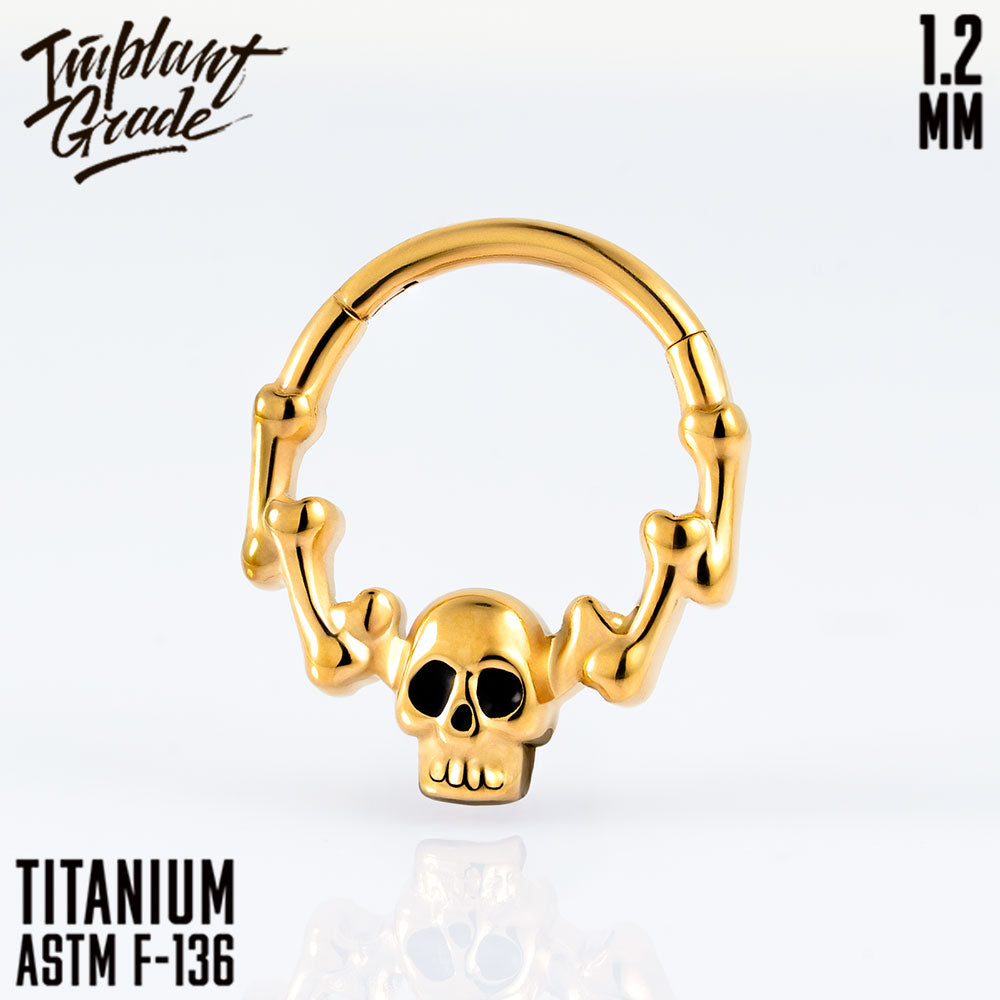 Skull Hinged Segment Ring 1.2 (16 G)