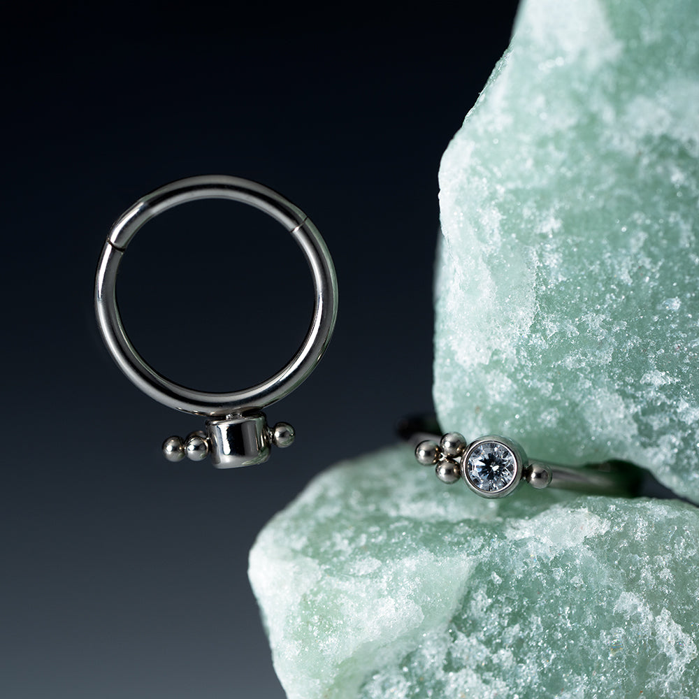 Sparkle Hinged Segment Ring 1 (18 G)