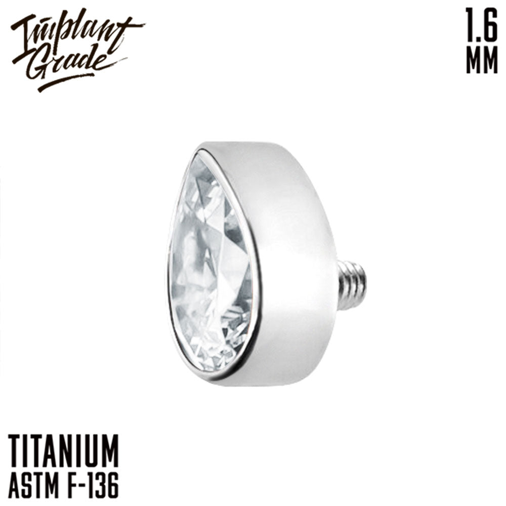 Teardrop crystal top 1.6