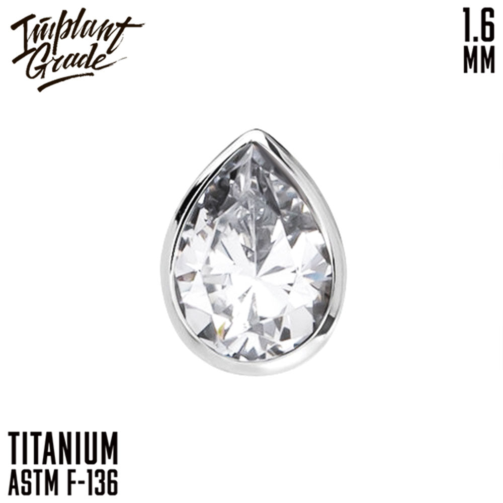 Teardrop crystal top 1.6