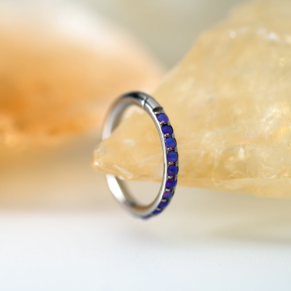 52 opal Twilight Hinged Segment Ring 1.2 (16 G)