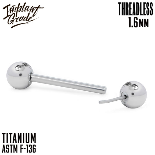 Threadless Barbell 1.6 (14 G)
