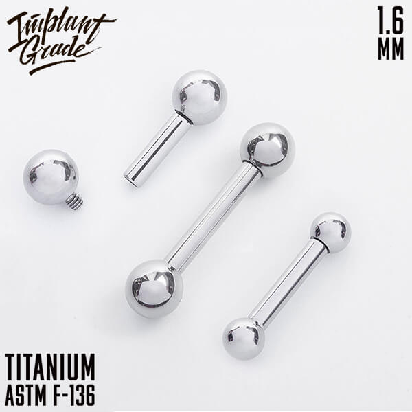 Bar 1.6 (14 G) balls 3 mm