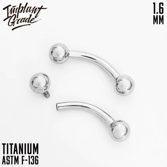 Curved barbell 1.6 (14 G)