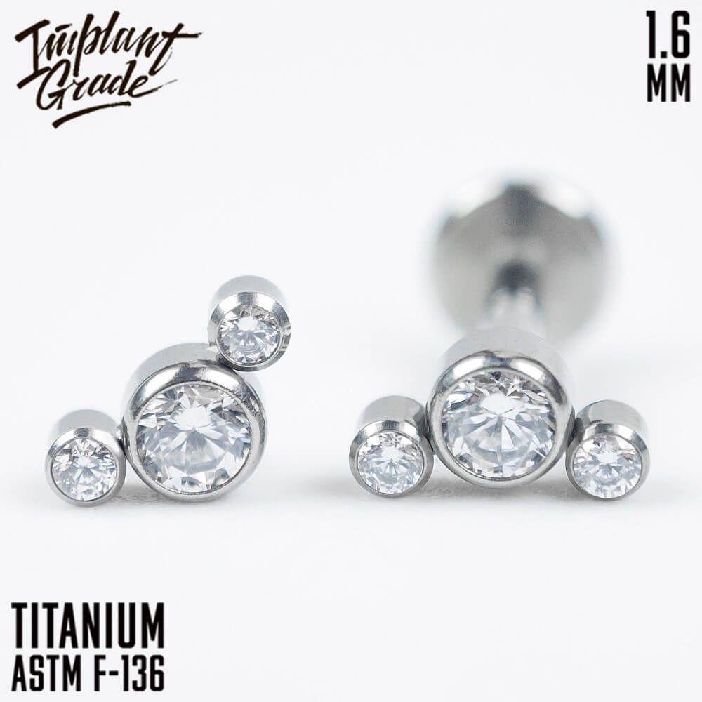 3 Stones “Crystal” Cluster 1.6