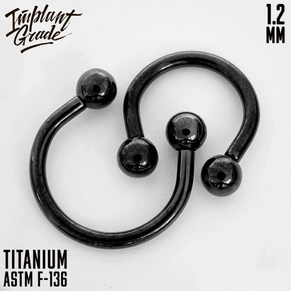 Black circular bar 1.2 (16 G)