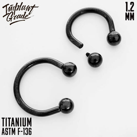 Black circular bar 1.2 (16 G)