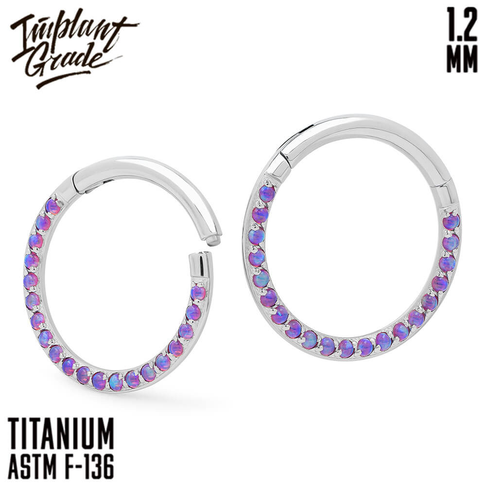 52 opal Side Hinged Segment Ring 1.2 (16 G)