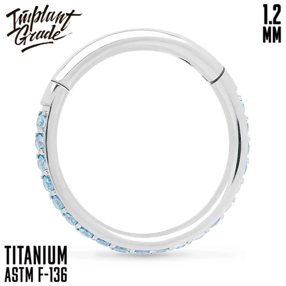 Twilight Aqua Hinged Segment Ring 1.2 (16 G)