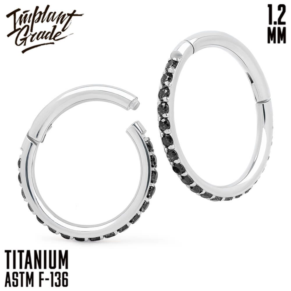 Twilight Black Hinged Segment Ring 1.2 (16 G)