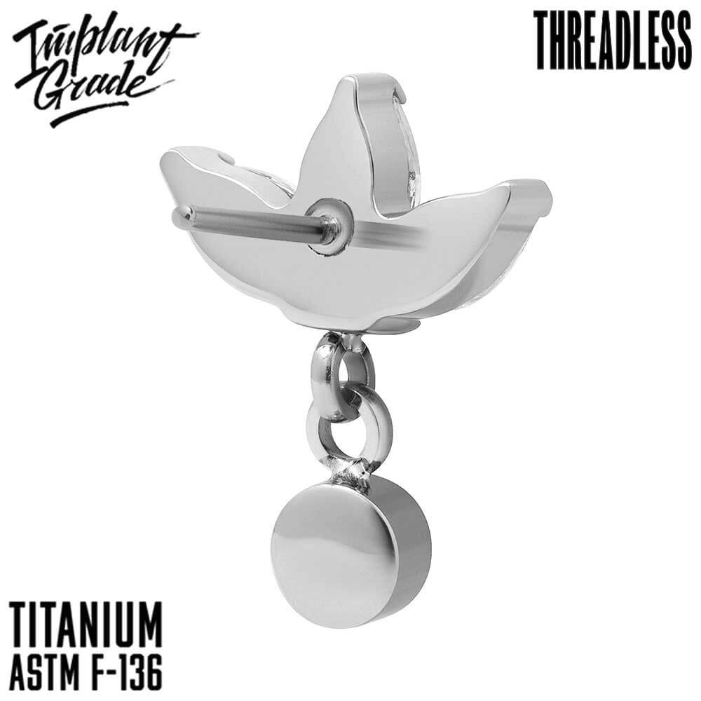 Threadless Pendant Leaf Cluster