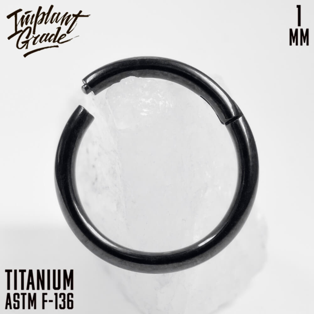 Hinged Segment Ring Black 1 (18 G)