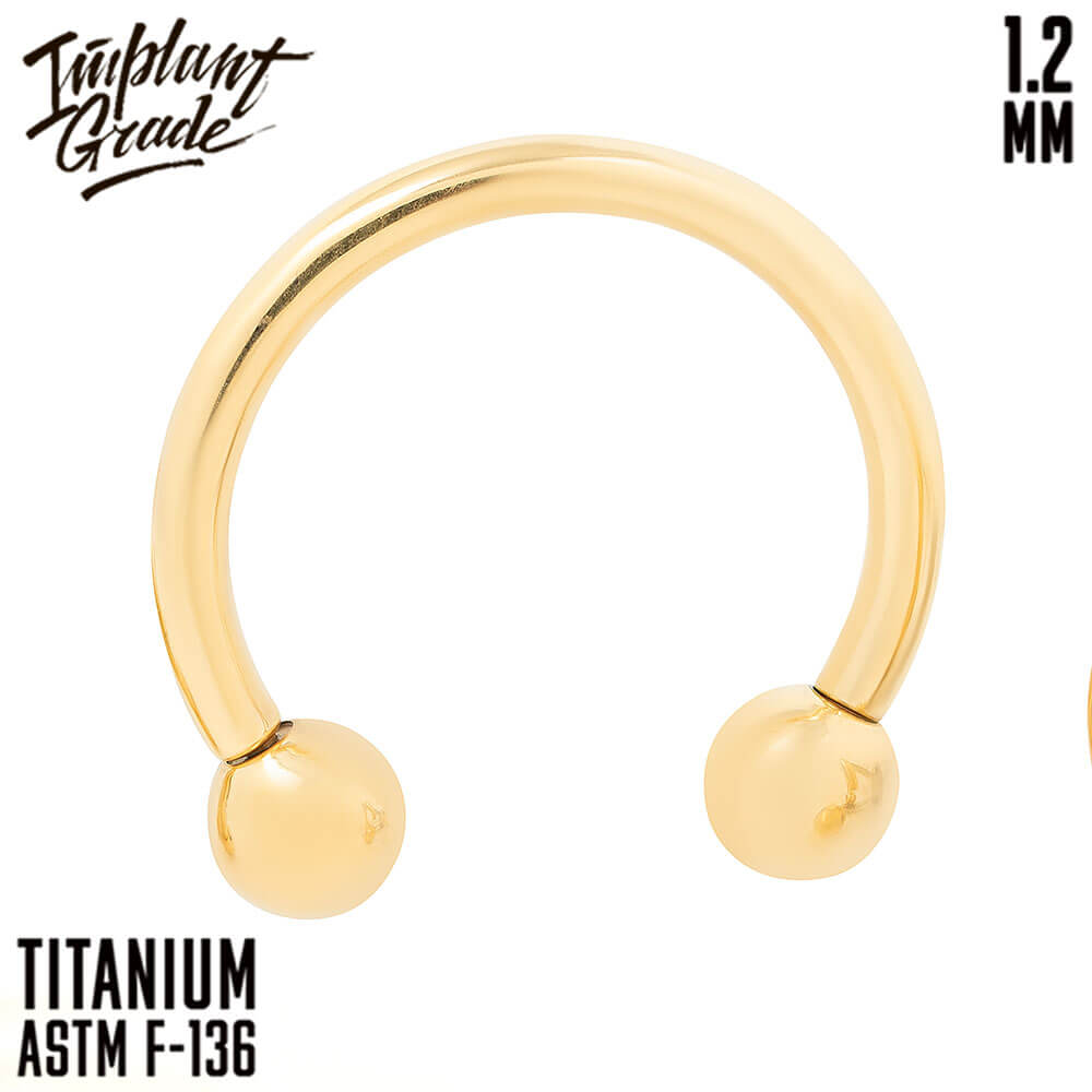 Gold circular bar 1.2 (16 G)