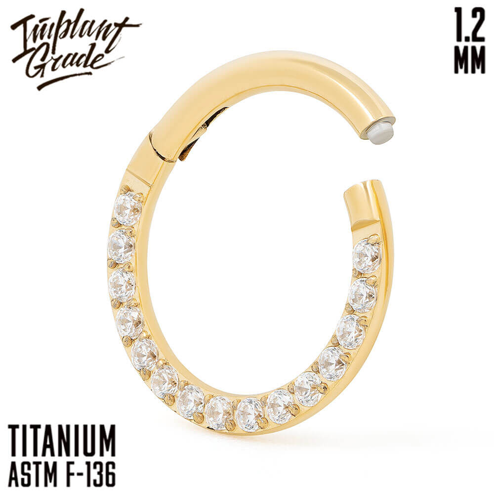 Side Gold Hinged Segment Ring 1.2 (16 G)