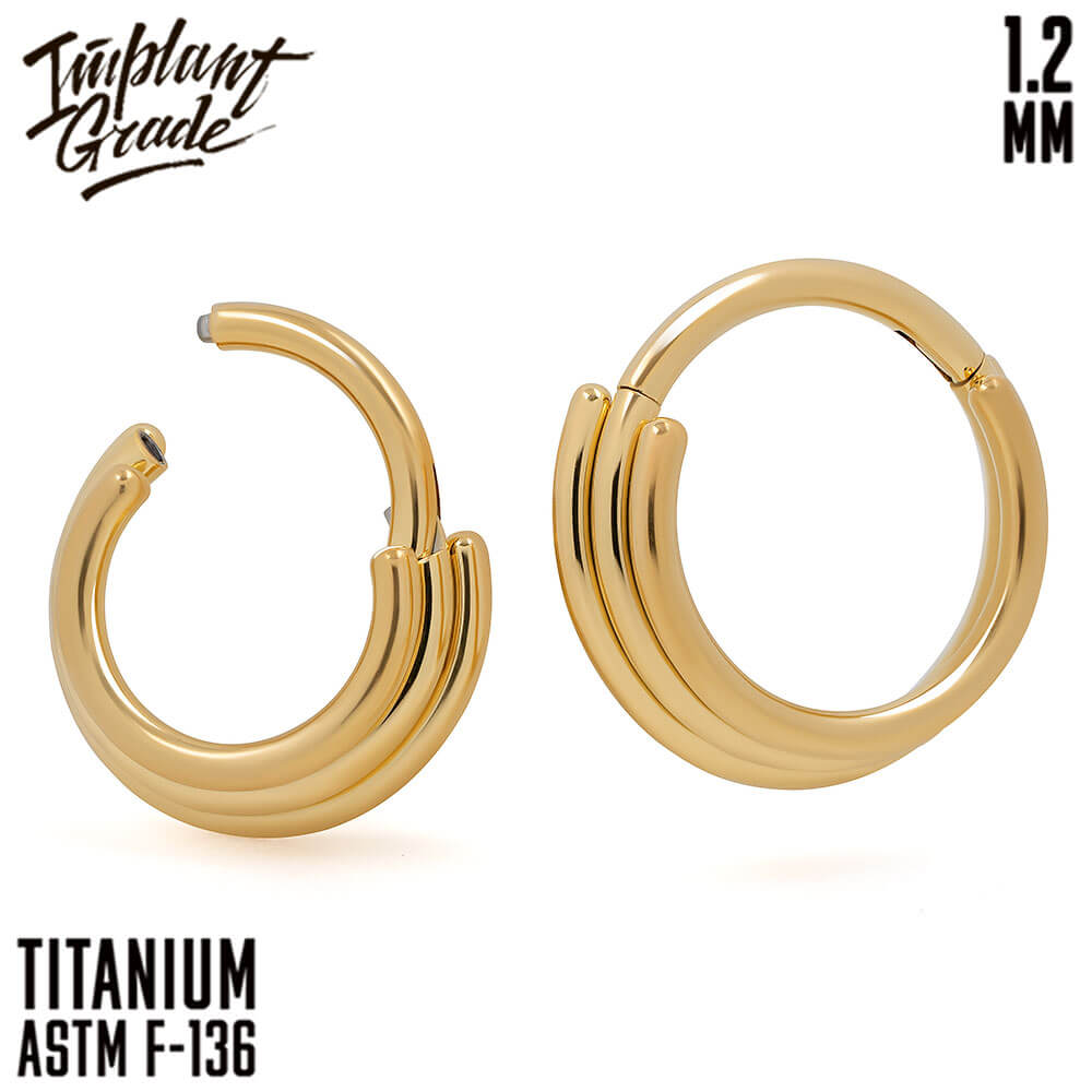 Gold Trio Hinged Segment Ring 1.2 (16 G)