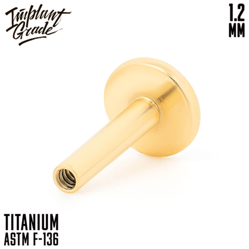 Gold labret post 1.2 (16 G)