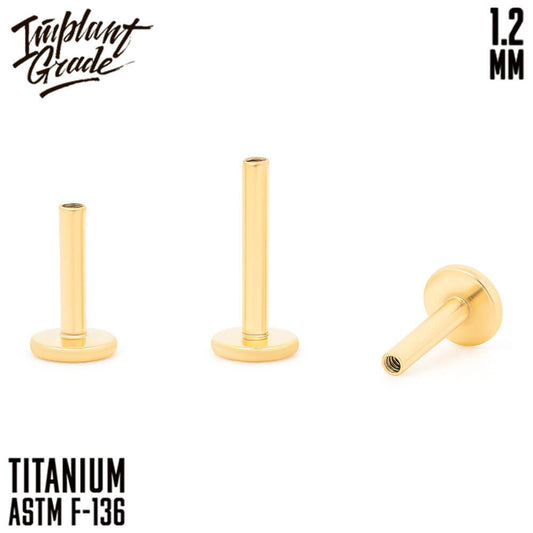 Gold labret post 1.2 (16 G)