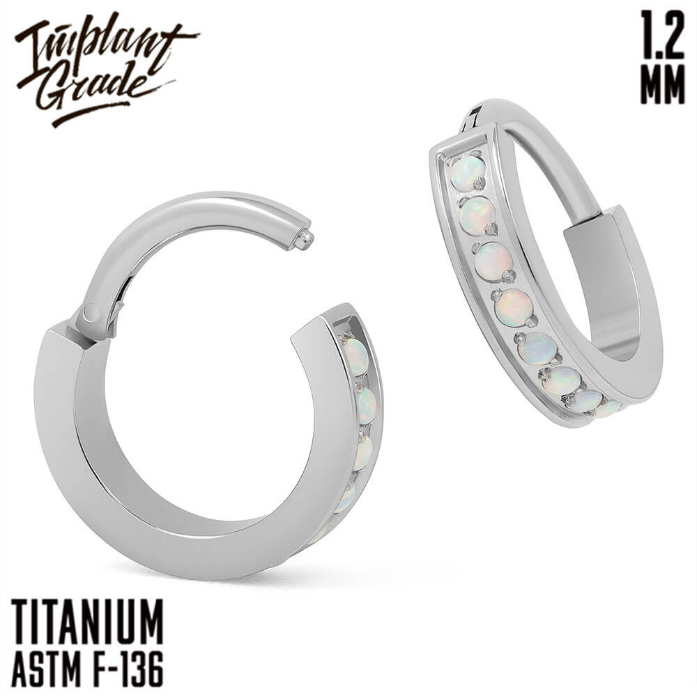 Luxe Opal 17 Hinged Segment Ring 1.2 (16 G)