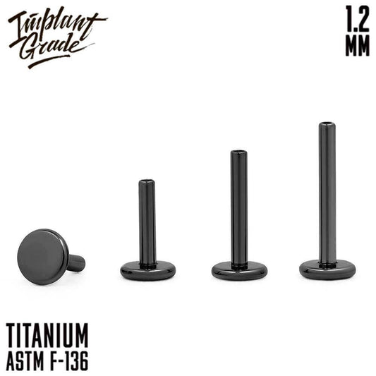 Black labret post 1.2 (16 G)