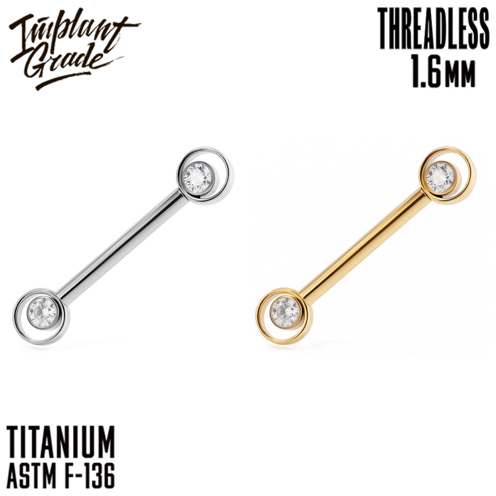 Threadless Point Nipple Bar 1.6 (14 G)