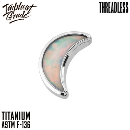 Threadless Half moon opal top
