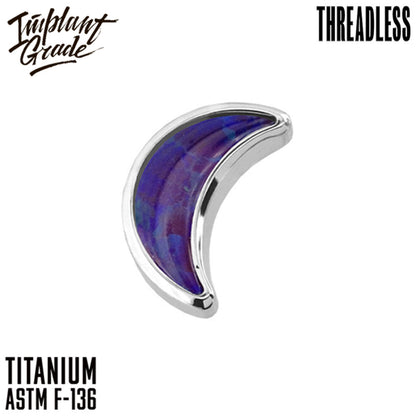 Threadless Half moon opal top