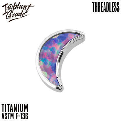 Threadless Half moon opal top