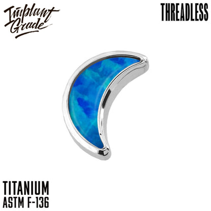 Threadless Half moon opal top