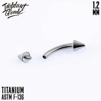 Cone Curved barbell 1.2 (16 G)