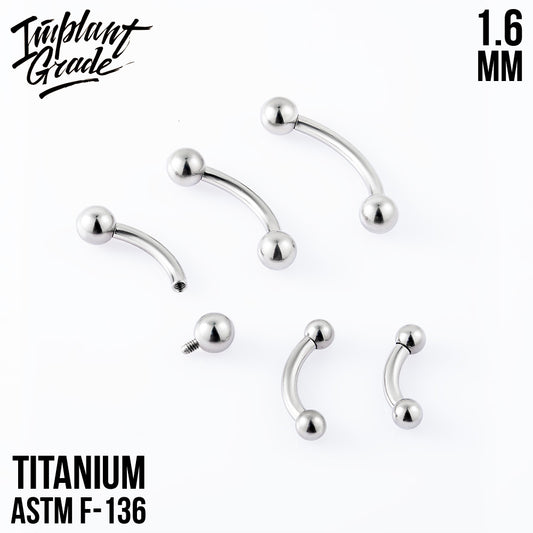 Curved barbell 1.6 (14 G)