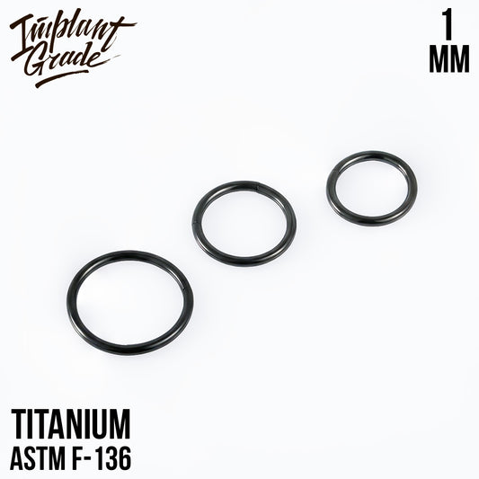 Hinged Segment Ring Black 1 (18 G)