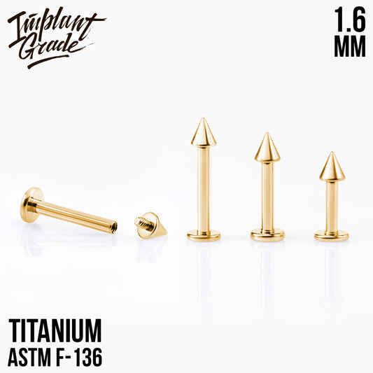 Gold Labret Cone 1.6 (14 G)