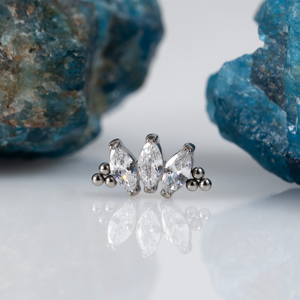 Marquise vol. 2 Bead 2 prong set Cluster 1.2