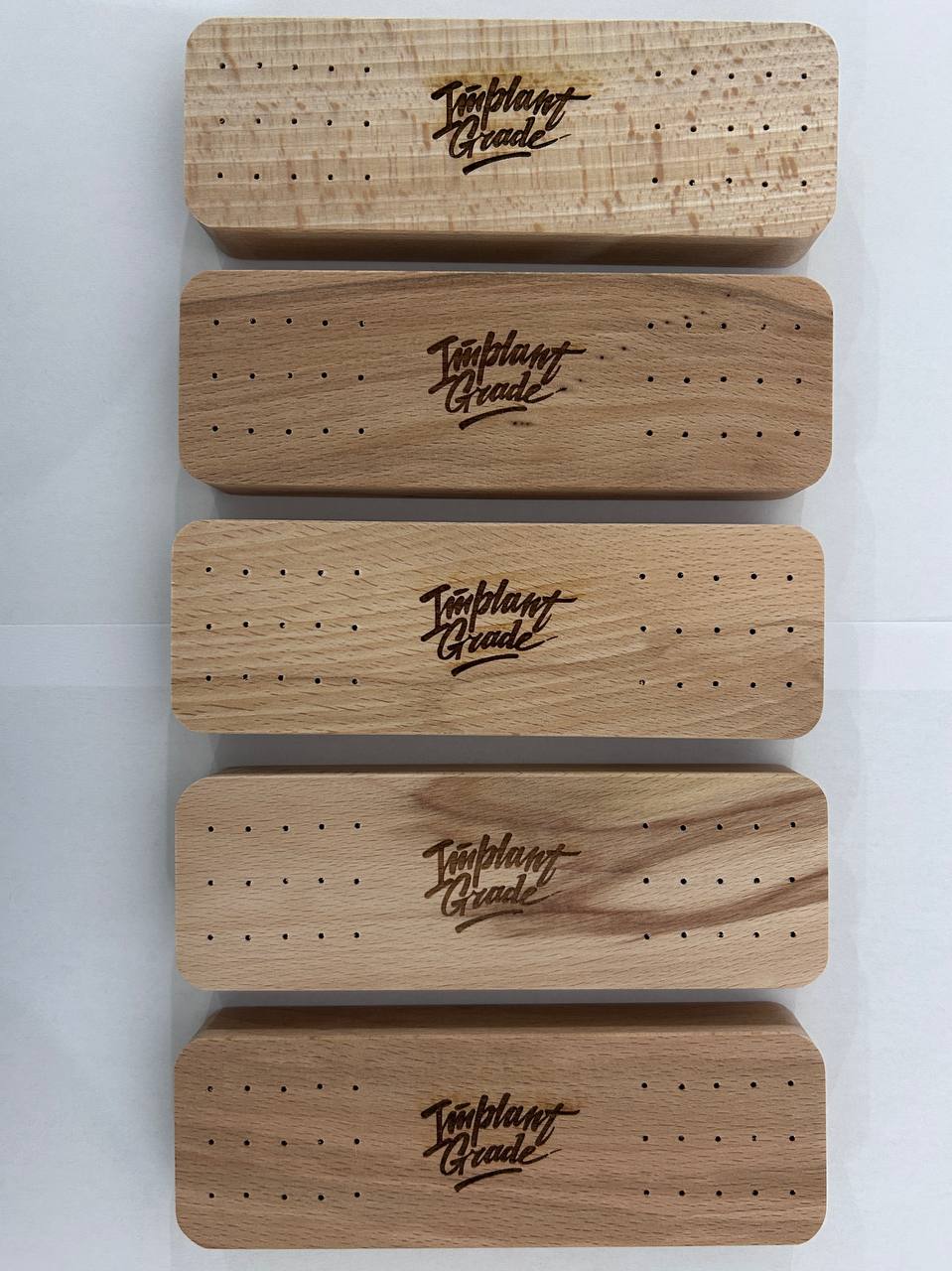 Wood display for attachments