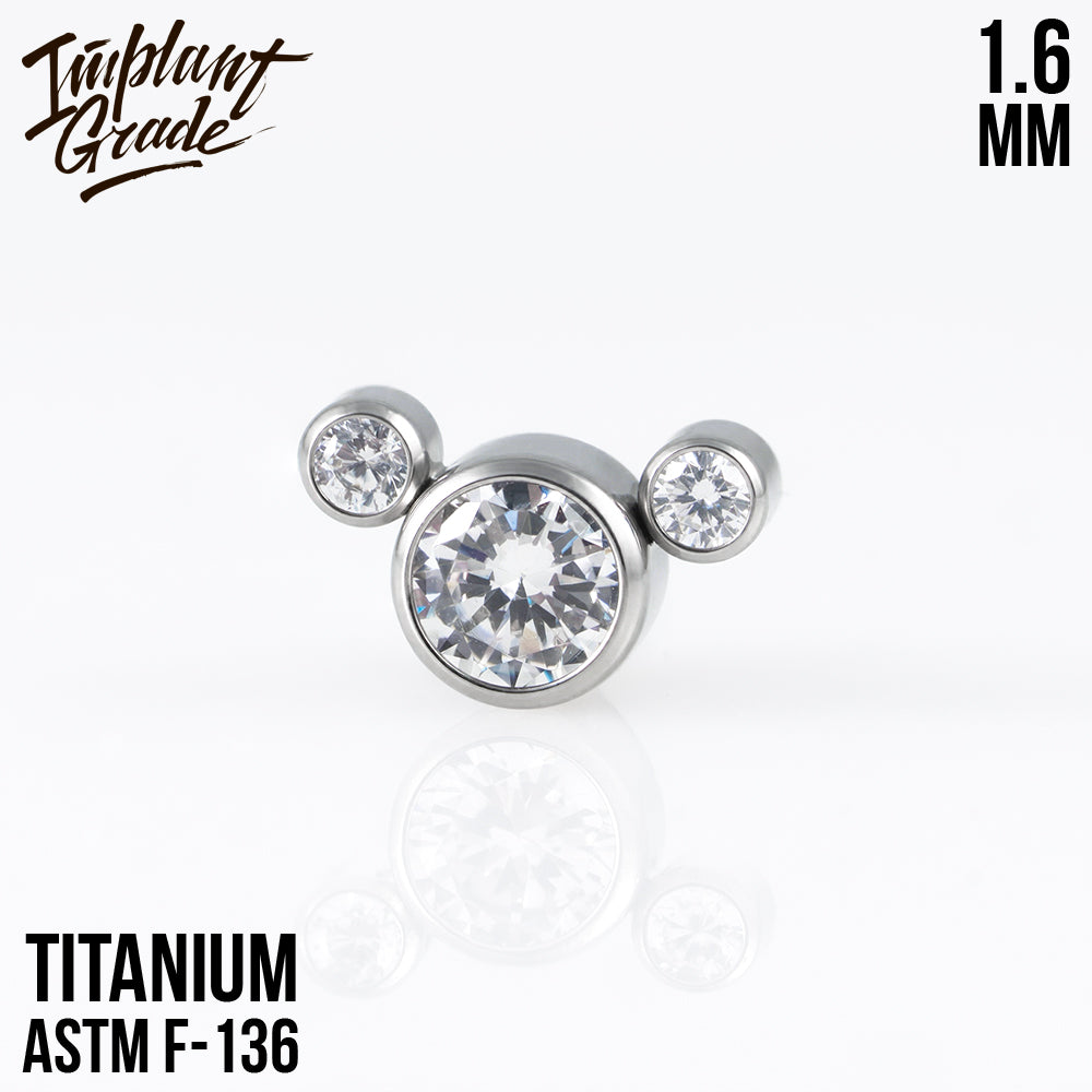 3 Stones “Crystal” Cluster 1.6
