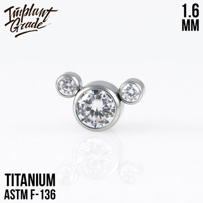 3 Stones “Crystal” Cluster 1.6